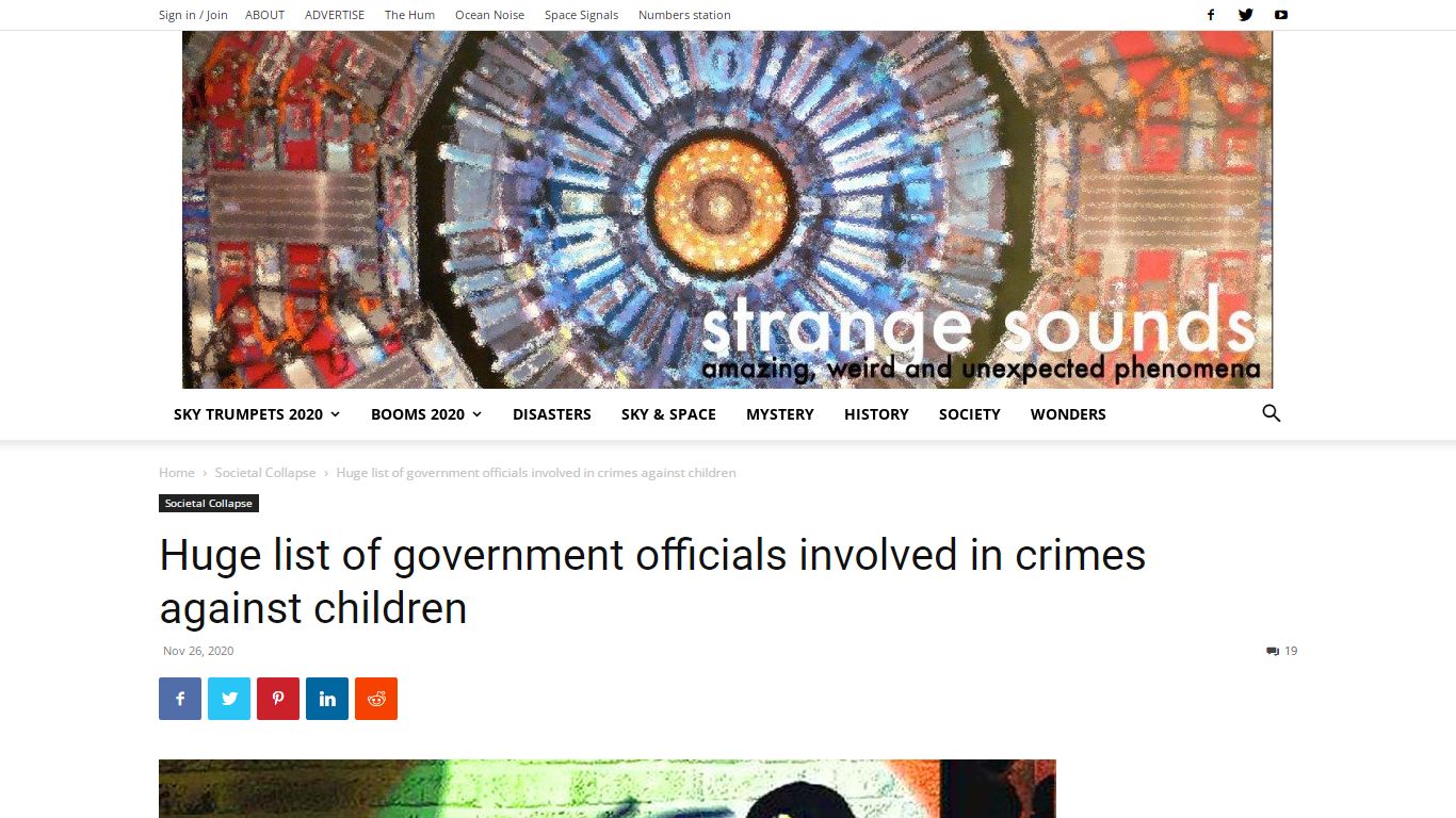 Huge list of government officials involved in crimes against children